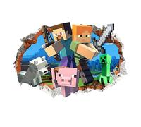 Yoimckay Creeper Stickers Bedroom Baby Room Wall Decorations Gamer 3D Wall Sticker for Boys Dormitory for Children Bedroom Decorations PVC Sticker