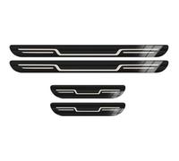 YOINT 4 Pcs Stainless Steel Car Door Sill Protector Strips for Mini Hatch R50 R56 F55 F56 JCW/One/One D/Cooper/S 2001-2024, Stainless Steel Car Kick Plates, Welcome Pedal Threshold Cover,A/Black