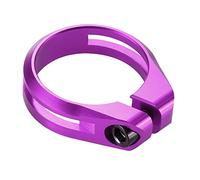 YOIQI Seat Post Clamp, Aluminum Alloy Cycling Saddle Clamp, Quick Release, 27.2/30.8/31.6mm Bike Parts, Purple 34.9