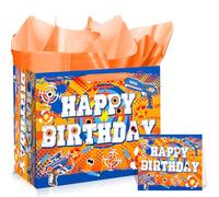 Yoirrat Dart War Party Supplies Dart Battle Birthday Party Decorations Nerf Birthday Party Bag with Nerf Birthday Card for Dart Gun Party Supplies for Boys Birthday Gunfight Game Birthday Party
