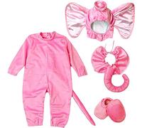 Yoisdtxc Christmas Toddler Costume Cute Cartoon Animal Jumpsuit Suits for Newborn Baby Girls Boys Role-playing Cosplay (A-Pink Elephant, 12-18 Months)