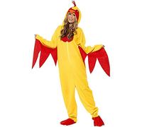 Yoisdtxc Men Women Frog Costume Animal Novelty Fancy Dress Open Piece Hooded Jumpsuit Halloween Cosplay Party Costume Adult Outfits (A-Yellow, L)