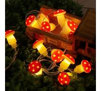 Yoitomehy 3D Mushroom Decor Lights Cottage Core Decor 10FT 20LED String Lights for Bedroom Battery Operated Cute Mushroom Gifts for RoomParty Wedding Dorm