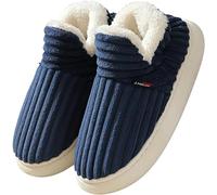 YoiTs Sunmoine Cloud Slippers, Warm Fuzzy House Platform Slippers, Anti-Skid Cozy House Slippers for Women Men (Blue,9-9.5 Women/8-8.5 Men)