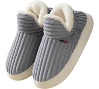 YoiTs Sunmoine Cloud Slippers, Warm Fuzzy House Platform Slippers, Anti-Skid Cozy House Slippers for Women Men (Grey,10-10.5 Women/9-9.5 Men)