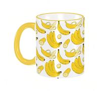 YOIUE Funny Coffee Mug - 11Oz Cups 330ml - Colored Mug Cup - Gift for Birthday,Work,Office,Banana,White Printed Coffee Cupgift