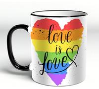 YOIUE Funny Coffee Mug - 11Oz Cups 330ml - Colored Mug Cup - Gift for Birthday,Work,Office,Pride ations,LGBT Gay Lesbian Parade Love Valentines I,White Printed Coffee Cupgift