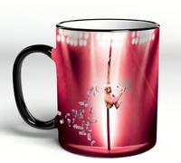 YOIUE Funny Coffee Mug - 11Oz Cups 330ml - Colored Mug Cup - Gift for Birthday,Work,Office,Silly Monkey at The Stage,White Printed Coffee Cupgift