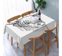 YOIUE Tablecloth,Table Cloth for Rectangle,beautiful Scottish rural animal - Hairy Cow Hairy Coo from Highlands,Wrinkle Resistant Decorative Table Cover for Kitchen Dining Parties Picnic 54 x 72 in