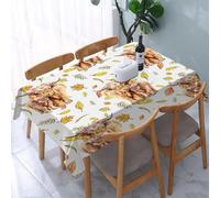 YOIUE Tablecloth,Table Cloth for Rectangle,Cow and calf with flower, highland cow, Heifer,Wrinkle Resistant Decorative Table Cover for Kitchen Dining Parties Picnic 54 x 72 in