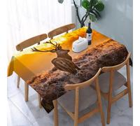 YOIUE Tablecloth,Table Cloth for Rectangle,Deer in The Forest,Wrinkle Resistant Decorative Table Cover for Kitchen Dining Parties Picnic 54 x 72 in