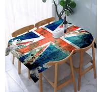 YOIUE Tablecloth,Table Cloth for Rectangle,ld Shaky Grunge Distressed Union Jack Flag of Great in British Country,Wrinkle Resistant Decorative Table Cover for Kitchen Dining Parties Picnic 54 x 72 in