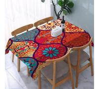 YOIUE Tablecloth,Table Cloth for Rectangle,Moroccan, oriental, wavy, k1,Wrinkle Resistant Decorative Table Cover for Kitchen Dining Parties Picnic 54 x 72 in