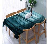 YOIUE Tablecloth,Table Cloth for Rectangle,Mystic, Magic Foggy Dark Forest Foliage Landscape Countries,Wrinkle Resistant Decorative Table Cover for Kitchen Dining Parties Picnic 54 x 72 in