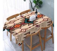YOIUE Tablecloth,Table Cloth for Rectangle,retro color tribal Navajo vector seamless pattern. aztec fancy abstrac,Wrinkle Resistant Decorative Table Cover for Kitchen Dining Parties Picnic 54 x 72 in