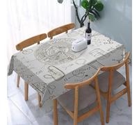 YOIUE Tablecloth,Table Cloth for Rectangle,School chemical formulas .Notebook school paper.Handwritten formulas b,Wrinkle Resistant Decorative Table Cover for Kitchen Dining Parties Picnic 54 x 72 in