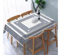 YOIUE Tablecloth,Table Cloth for Rectangle,Square e with greek ornament meander style pattern,Wrinkle Resistant Decorative Table Cover for Kitchen Dining Parties Picnic 54 x 72 in