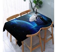 YOIUE Tablecloth,Table Cloth for Rectangle, Theme of Movie Space Art Print,Wrinkle Resistant Decorative Table Cover for Kitchen Dining Parties Picnic 54 x 72 in