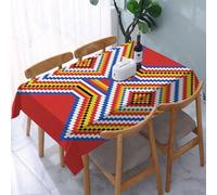 YOIUE Tablecloth,Table Cloth for Rectangle,Traditional Native American Style Aztec Mosaic,Wrinkle Resistant Decorative Table Cover for Kitchen Dining Parties Picnic 54 x 72 in