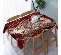 YOIUE Tablecloth,Table Cloth for Rectangle,Vector dragon tattoo,Wrinkle Resistant Decorative Table Cover for Kitchen Dining Parties Picnic 54 x 72 in
