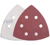 YoiYee 1200 Grit Delta Sanding Sheet, Hook and Loop Triangle Sandpaper Pad, Sand Paper Disk, 6 Holes, 93 x 93 x 93mm, 20 Pack