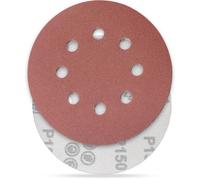 YoiYee 150 Grit Sanding Discs Pads, 8 Holes, 125mm/5-inch Hook and Loop Quick Change Sandpaper Sheet for Random Orbital Sander, 20 Pack