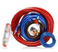 YoiYee 1500W Car Amp Wiring Kit, Subwoofer Wiring Kit for Car Audio Installation, 8 Gauge Power Cable with 60A Fuse Holder and Sub Woofer Cables