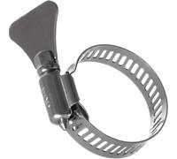 YoiYee 18-32mm Hose Clamp, 304 Stainless Steel Adjustable Pipe Clip with Thumbscrew, Butterfly Type Metal Worm Drive Ducting Strap for Securing Gas/Fuel Line, Pack of 4