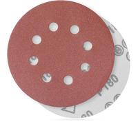 YoiYee 180 Grit Sanding Discs Pads, 8 Holes, 125mm/5-inch Hook and Loop Quick Change Sandpaper Sheet for Random Orbital Sander, 20 Pack