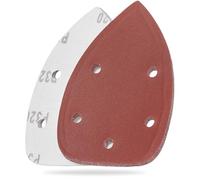 YoiYee 320 Grit Mouse Detail Sanding Sheets, 140x90mm Hook & Loop, 10 Pack | Aluminium oxide abrasive, 5 pre-punched 8mm extraction holes, heavy E paper backing, anti-static, fits 140mm palm sanders