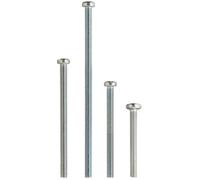 YoiYee Assorted M3.5 Electrical Machine Screw Set - 40 Pack in 35mm, 40mm, 50mm, 75mm Lengths for Light Switches and Plug Sockets, Bright Zinc Plated with Slotted Head