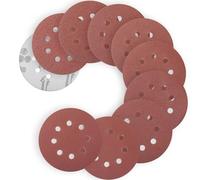 YoiYee Coarse to Very Fine 125mm 8-Hole Aluminium Oxide Abrasive Sanding Discs, P60/P80/100/120/150/180/240/320/400 for Orbital Sanders, 45-Pack (5pcs/grit)