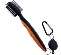 YoiYee Dual Sided Golf Club Cleaning Brush - Premium Golf Equipment Cleaning Tool Accessory-Orange