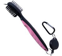 YoiYee Dual Sided Golf Club Cleaning Brush - Premium Golf Equipment Cleaning Tool Accessory-Pink