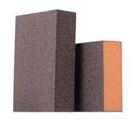 YoiYee Extra Medium Grade Hand Sanding Block (100 grit), Wet and Dry Sponges Sandpaper, Flexible Sand Cube, Polishing Abrasive Foam Pads for Wood/Metal/Plaster Wall/Car/modelling, 2 Pack