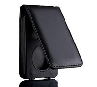 YoiYee iPod Classic Case, Flip Synthetic PU Leather Protective Cover with Belt Clip for Apple iPod Classic 80GB 120GB and 160GB (6th / 7th Generation) - Black