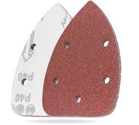 YoiYee Mouse Detail Sanding Sheets 140 x 90mm - Assorted Grits P40/80/120/180-5 Hole Hook and Loop Sandpaper Pads for Wood, Paint and Metal - 20PCS
