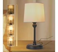 YOIZO Rechargeable Table Lamp Cordless | 6000mAh Battery Powered Lamps with Brightness Memory, Stepless Dimmable Touch Control, Portable Bedside Lamp for Living Room/Bedroom,Indoor-Ourdoor (Black)