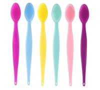 Yoizyfree Lip Scrub Brush,6 Pcs Lip Brushes Lip Scrubber Dual-ended Colorful 2-in-1 Silicone Lip Exfoliator Brush
