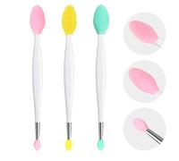 Yoizyfree Lip Scrubber - 3 Pcs Dual-ended Lip Scrub Brush Lip Exfoliator Brush,3-in-1 Silicone Lip Brush Lip Mask Applicator Lip Scrub Tool