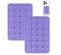 Yojaro 2 Pack Silicone Suction Phone Case Mount, Silicon Adhesive Smartphones Stand Sticky, Non Slip Suction Cup, Hands-Free Phone Accessories Holder for Selfies and Videos Purple