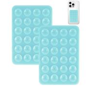 Yojaro 2 Pack Silicone Suction Phone Case Mount, Silicon Adhesive Smartphones Stand Sticky, Non Slip Suction Cup, Hands-Free Phone Accessories Holder for Selfies and Videos Light Blue