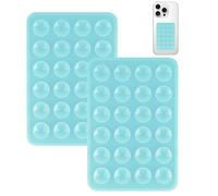 Yojaro 2 Pack Silicone Suction Phone Case Mount, Silicon Adhesive Smartphones Stand Sticky, Non Slip Suction Cup, Hands-Free Phone Accessories Holder for Selfies and Videos Light Blue