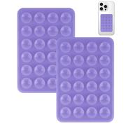 Yojaro 2 Pack Silicone Suction Phone Case Mount, Silicon Adhesive Smartphones Stand Sticky, Non Slip Suction Cup, Hands-Free Phone Accessories Holder for Selfies and Videos Purple