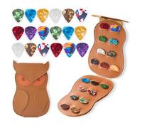 YOJO 18 Pack Guitar Picks With Holder,Includes 0.5,0.7,0.8,1.0mm,Variety Colorful Celluloid Plectrums And Bronze Cooper Guitar Picks For Bass,Ukulele,Acoustic Electric Guitar