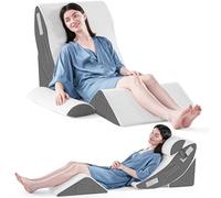 Yojoker 4PCS Orthopedic Bed Wedge Pillow Set for Sleeping, Post Surgery Foam Pillow for Body, Back and Leg Pain Relief, Triangle Adjustable Support Pillow - Acid Reflux Sleeping Pillows
