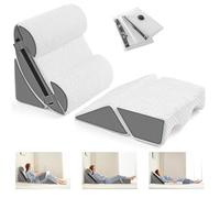 Yojoker 6pcs Orthopedic Bed Wedge Pillow Set for Post Surgery, Memory Foam for Sleeping, Back and Leg Pain Relief Comfortable & Adjustable Support Pillows-Anti Snoring, Heartburn