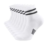 YOJOOM 8 Pairs Trainer Socks for Men Quarter Cotton Sports Socks for Men 9-12 6-9