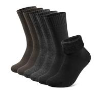 YOJOOM Thermal Socks for Men 7-13, Thick Winter Socks Mens, Soft Chunky Warm Classic Pure Hiking Walking Boot Crew Socks, 3 Pairs (UK, Numeric, 7, 12, Regular, Tall, Mix 3 pairs)