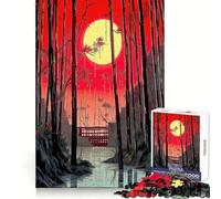 Yokai Bamboo Grove 1000 Pieces Jigsaws Adults Puzzles Gifts Think Training Unwind Easily Defined Edges Merry Gift (38x52cm)